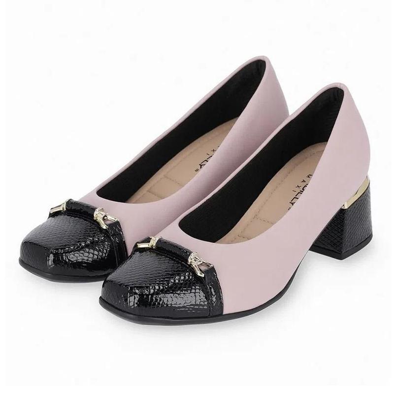 小物 sa! Sapato Piccadilly Com Bico Texturizado - 748010 - Sapato